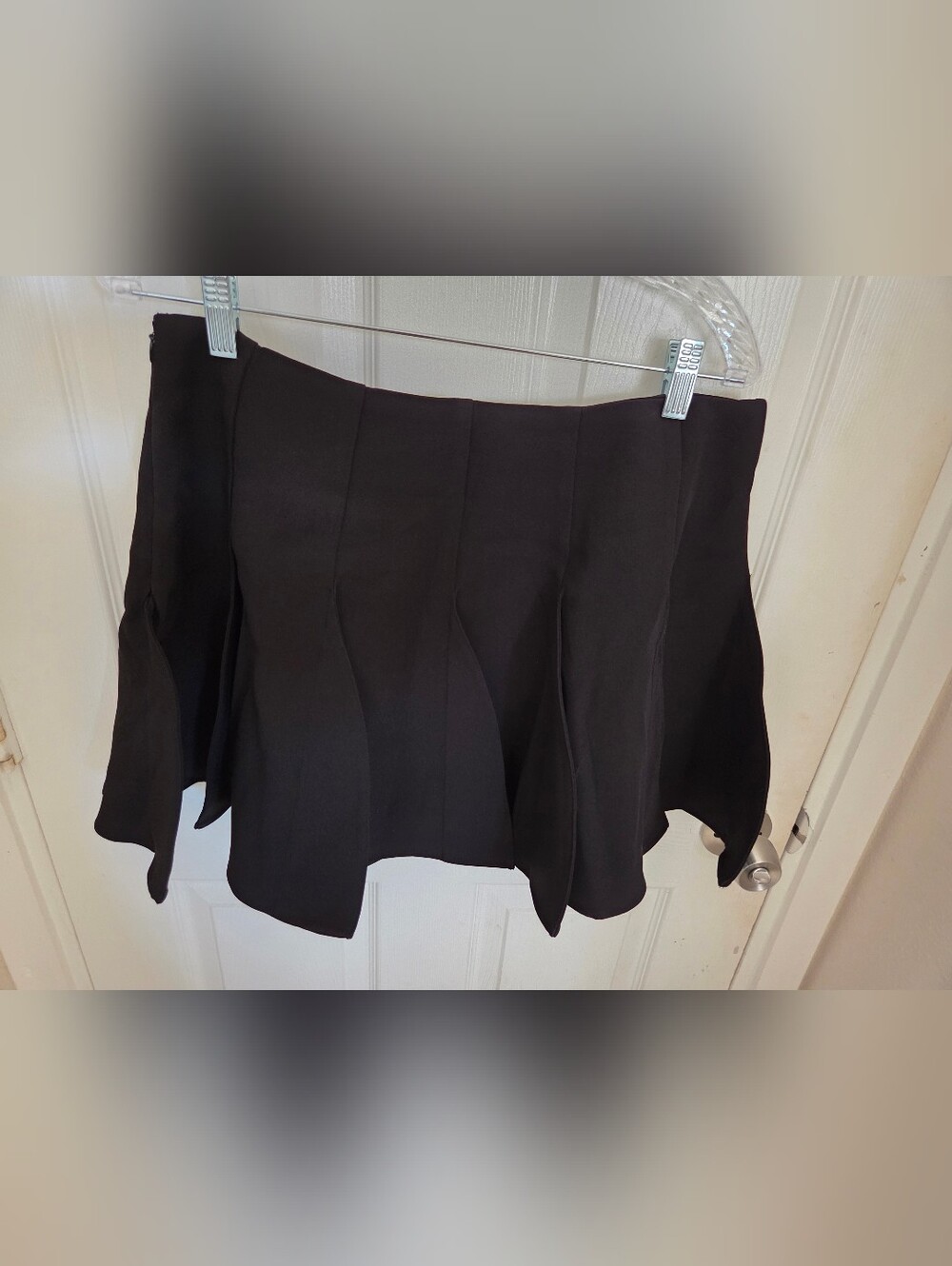 Micas Black Flared Mini Skirt - Classic Women's Skirt With Shorts NWT